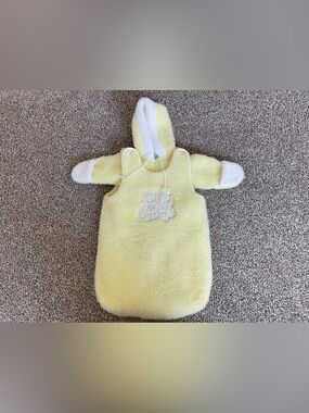 Cozy Yellow Sherpa Baby Bunting Set VTG